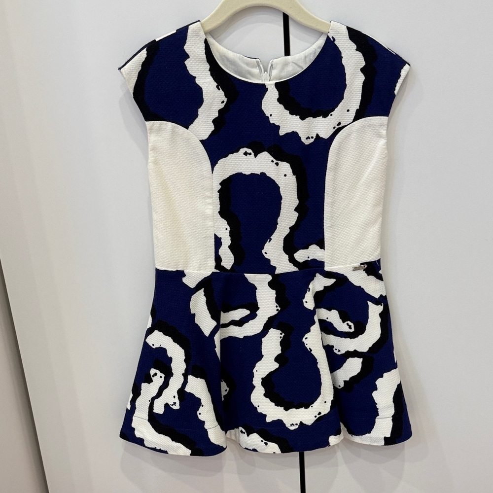Kenzo Blue and White Patterned Kids Dress
